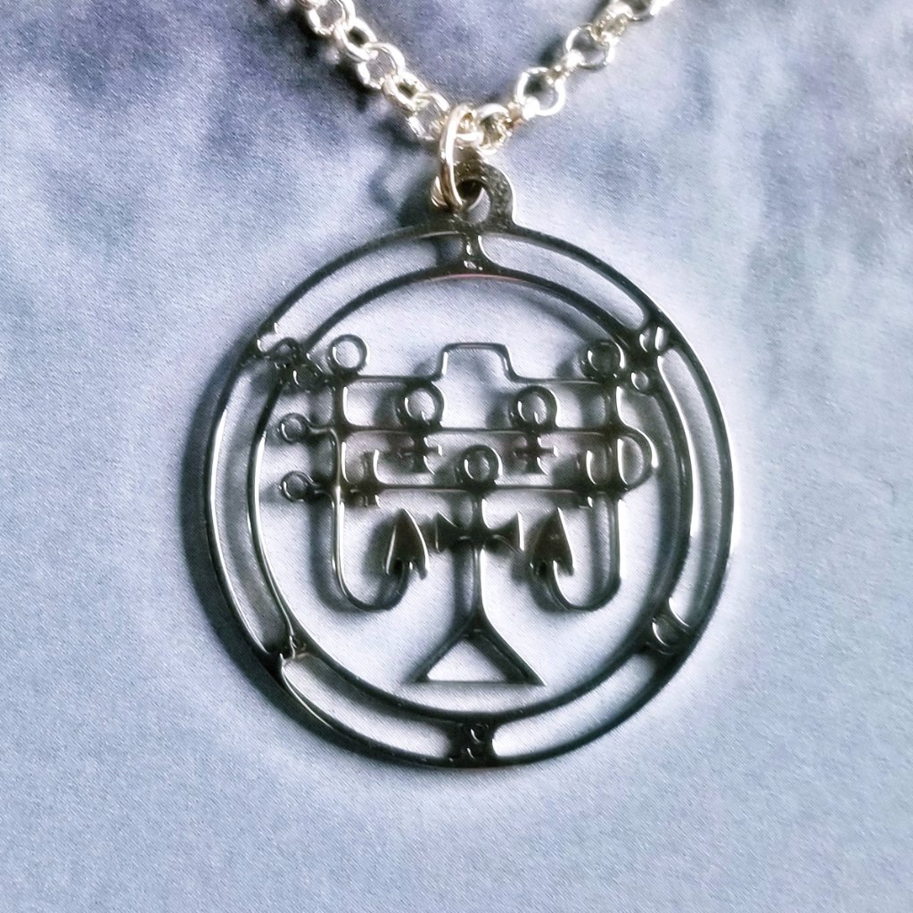 Andras Goetic Goetia Sigil Silver Necklace